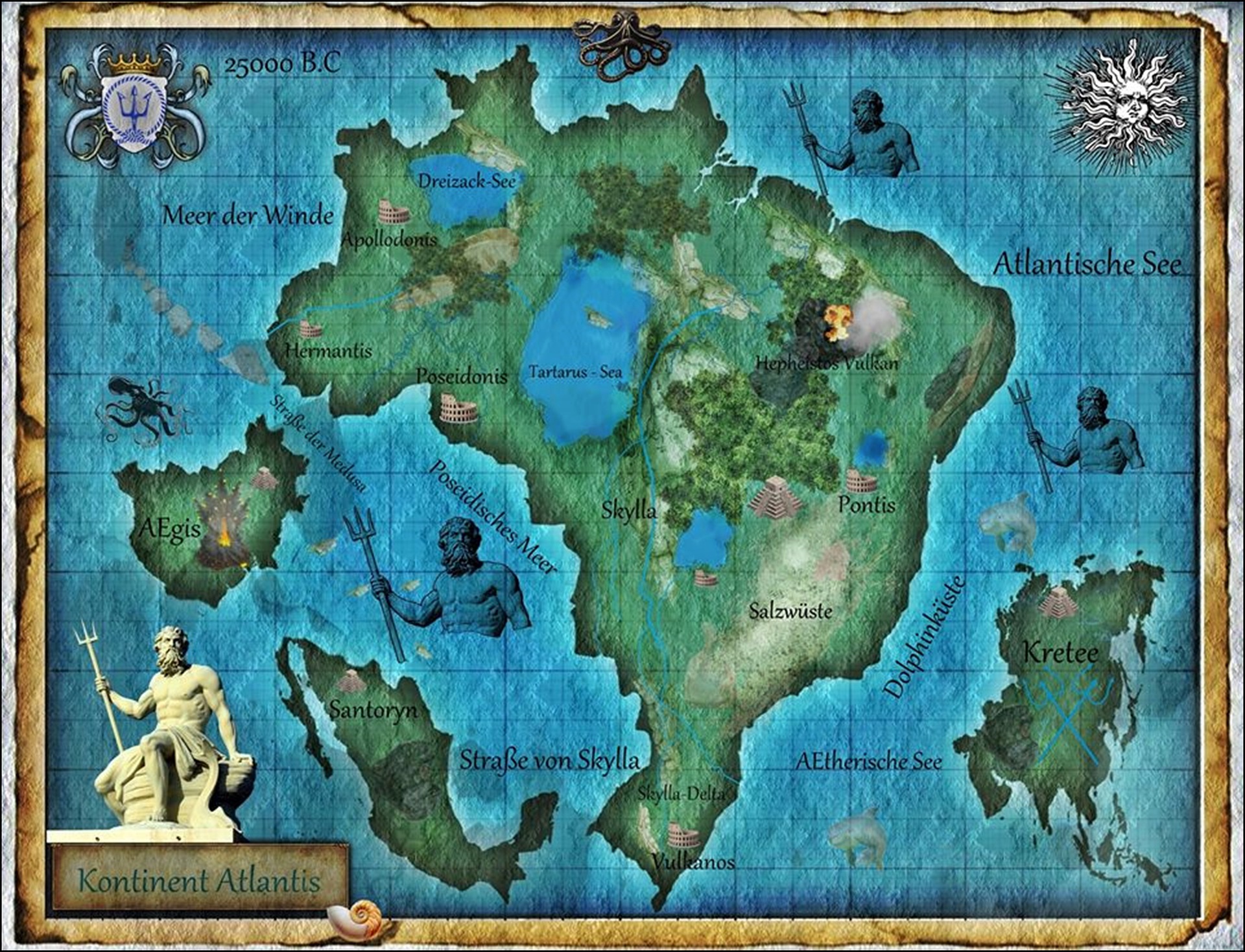 Ancient Map of Atlantis